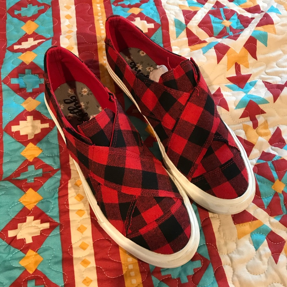 Gypsy Jazz Buffalo Plaid Shoes